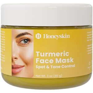 Turmeric Face Mask for Sensitive Skin - Deep Pore Cleansing Mask - Skin Moisturizing Face Mask - Organic Face Mask Skin Care with Manuka Honey, Kaolin Clay and Bentonite Clay Mask (3oz)