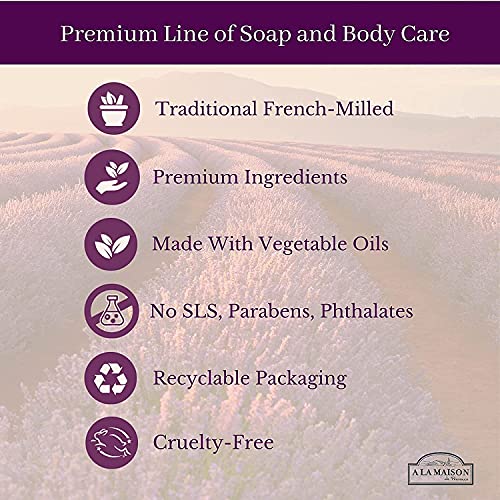 A LA MAISON De Provence Hand and Body Cream | Natural Moisturizing Lotion with Argan Oil and Shea Butter | Moisturizer for Dry Skin | Paraben and Phthalates Free | Honeysuckle Scent 1.7 Oz (1 Pack)