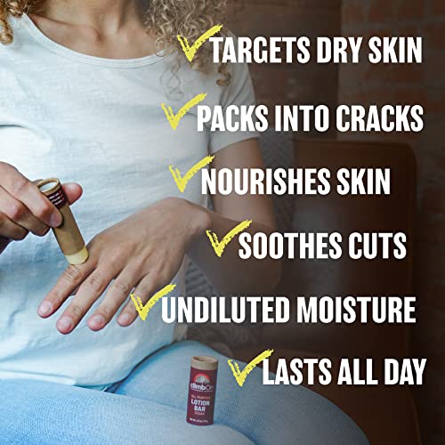 climbOn All Purpose Lotion Bar | Organic Body Lotion for Dry Skin | Body Moisturizer | Lavender Lotion Made From Plants and Organic Beeswax | Eco-Friendly and Plastic-Free Lotion | Cedar Scent (0.5 Ounce Tube)