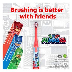 Colgate Kids Battery Powered Toothbrush, PJ Masks, Extra Soft Bristles, 1 Pack, Characters May Vary