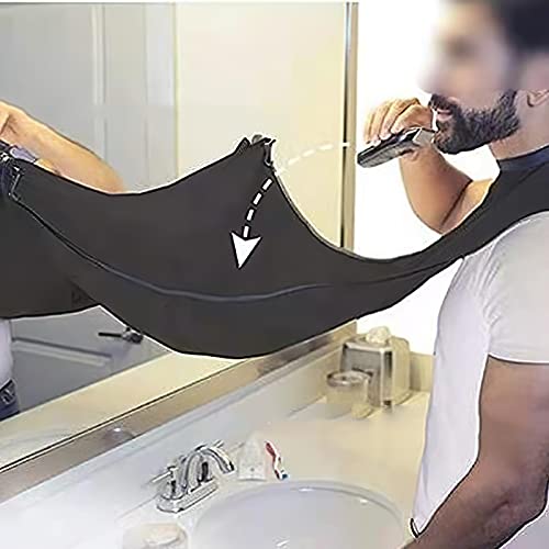 Beard Catcher Apron Shaping Tool Trimmer For Shaving And Trimming Beard Cape For Men With 2 Suction Cups And Hook Accessories - Beard Hair Care Catcher For Shaving Grooming Smock Beard Hair Catcher