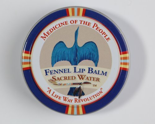 3 Tins of Navajo Medicine of The People Fennel Lip Balm - Sacred Water - 0.75 oz Each - Christmas Stocking Stuffer - Powwow