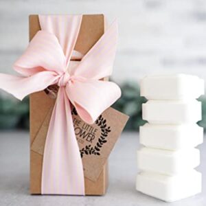 THE LITTLE FLOWER SOAP CO. EST. 2010 Valentine’s Day Shower Steamer Set of 5 - Natural Handmade Energy Restoring Shower Steamers with Eucalyptus Mint Essential Oil