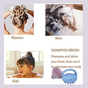 jadefun 100% Silicon Manual Scalp Massager Exfoliator Waterproof Head Scrubber Shampoo Brush for Shower Soft and Gentle for Men Women Boys Girls Kids