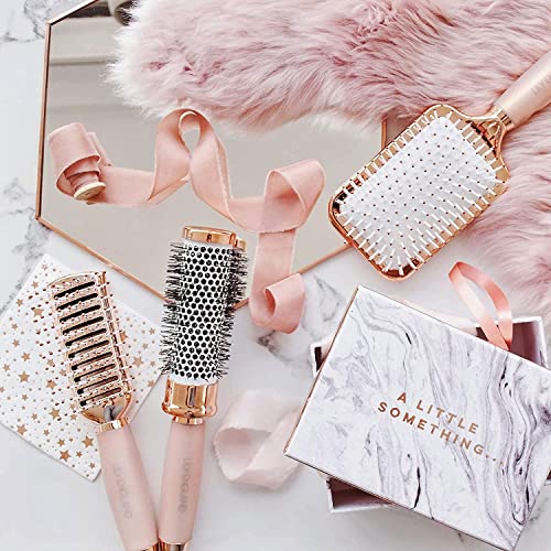 Hair Brush Set - Luxury Hairbrushes for Detangling, Blow Drying, Straightening - Suitable for All Hair Types by Lily England (Rose Gold)