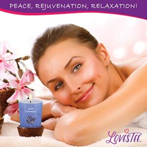 Relaxing Lavender Spa Bath Gift Baskets for Women-Girls, Christmas, Birthday, Bath and Body Set-Kit Includes Candle, Essential Oil, Body Scrub, Bath Salt, Body Lotion, Shower Gel and Body Scrub Brush