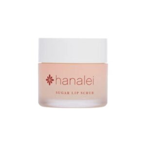 vegan and cruelty-free sugar lip scrub exfoliator by hanalei – made with hawaiian cane sugar, kukui oil, and shea butter to exfoliate, smooth, and brighten lips made in the usa (22 g)
