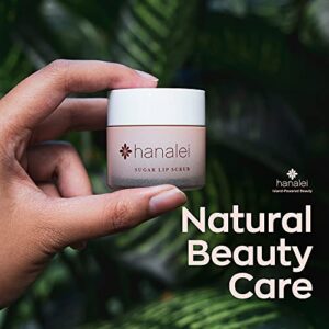 Vegan and Cruelty-Free Sugar Lip Scrub Exfoliator by Hanalei – Made with Hawaiian Cane Sugar, Kukui Oil, and Shea Butter to Exfoliate, Smooth, and Brighten Lips Made in the USA (22 g)