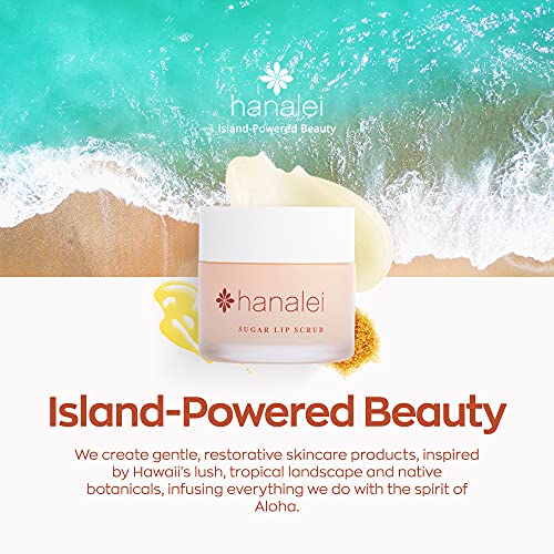 Vegan and Cruelty-Free Sugar Lip Scrub Exfoliator by Hanalei – Made with Hawaiian Cane Sugar, Kukui Oil, and Shea Butter to Exfoliate, Smooth, and Brighten Lips Made in the USA (22 g)