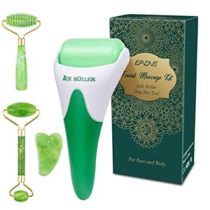 eaone ice roller for face, face & eye roller for puffiness migraine pain relief with jade roller gua sha facial self care tools face massage skincare gifts for women