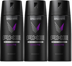axe deodorant body spray, excite 5.07 oz (3 pack)