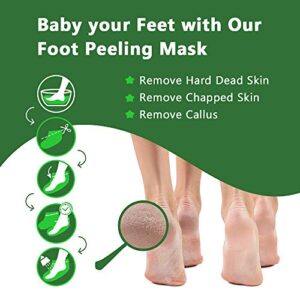 Foot Peel Mask 3 Pack, Exfoliating Foot Sock Mask, Baby Soft Foot Mask, Peel Away Calluses & Dead Skin, Repair Rough Heels in 1-2 Weeks, Build Silky and Soft Feet for Men & Women, Tee Tree Essence