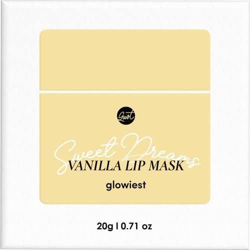 [glowiest] Sweet Dreams Lip Mask: Nourishing, Plumping and Hydrating lip balm | Vegan Lip Sleeping Mask | Hyaluronic Acids + Vitamin C + Shea Butter + Antioxidants | Vanilla - 0.7 oz.