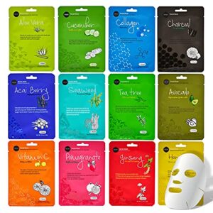 celavi essence face mask paper sheet korea skin care moisturizing 12 pack classic facial beauty