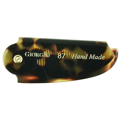 Giorgio G87 2.5 Inch Gentleman's Tokyo Folding Pocket Comb, Flexible Men's Hair, Beard and Mustache Pocket Comb. Hand-Made of quality Durable Cellulose Acetate + GBRD1 6 Inch Beard and Mustache Brush