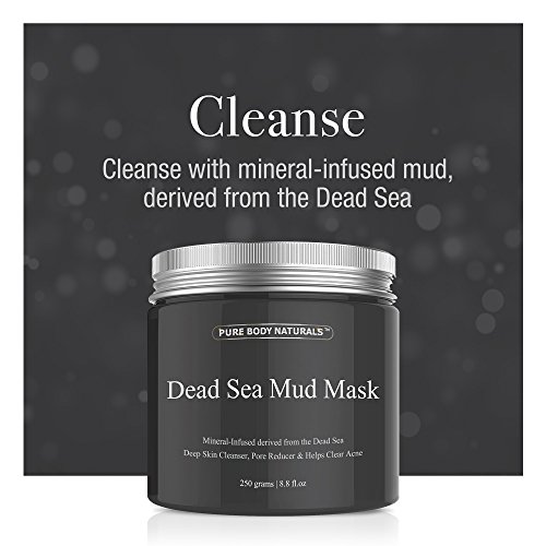 Face Mask Gift Set - includes Natural Mud Mask, Clay Mask and Charcoal Face Mask - Facial Self Care Gift for Women, Mother, Wife - by Pure Body Naturals (3 Jars, 8.8 oz. Each)