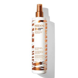 mizani 25 miracle milk leave-in conditioner | moisturizing detangler spray | for frizzy & curly hair | 13.5 fl oz