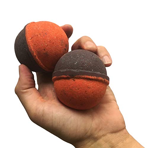 Tub O Ketchup Bath Bombs - Funny Ketchup Colored Bath Balls for Men - XL Black Cherry Bath Fizzers, Handcrafted, Made in America, 2 Count