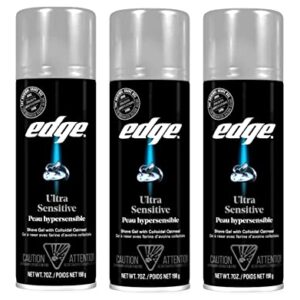 Ultra Sensitive Shave Gel Men Shave Gel by Edge, 7 Ounce ( Pack Of 3 )