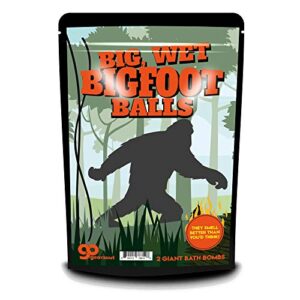 Big Wet Bigfoot Balls Bath Bombs - Funny Sasquatch Design - Cool Bath Bombs for Men - Giant Root Beer Bath Fizzers, Handcrafted in The USA, 2 Count