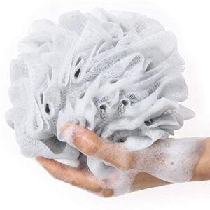 4 Pieces 75g Shower Loofahs Large Bath Sponge Mesh Pouf Wash Puff XL Shower Poof Body Loofas for Bathing