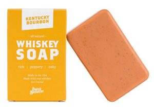 kentucky bourbon whiskey soap | great mens gift for whiskey, bourbon, and scotch lovers | all natural + made in usa | cool birthday gift for men | made with real alcohol | good for hand + face + body