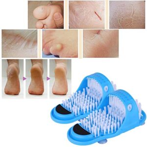 Tbestmax Shower Foot Scrubber Feet Cleaner Washer Brush for Floor Spas Massage, Slipper for Exfoliating Cleaning