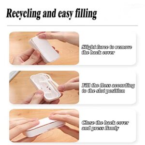 Automatic Portable Floss Dispense,Refillable Dental Floss Portable Case Dispenser,Floss Organizer Travel Floss Cases Holder for Teeth Cleaning (4 Pack)