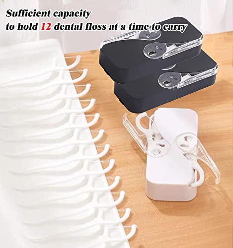Automatic Portable Floss Dispense,Refillable Dental Floss Portable Case Dispenser,Floss Organizer Travel Floss Cases Holder for Teeth Cleaning (4 Pack)