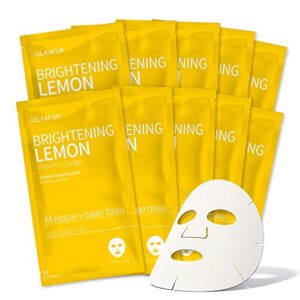 glam up sheet mask brightening lemon (10 sheets)