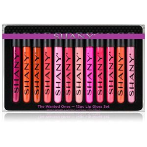 shany the wanted ones – 12 piece lip gloss set with aloe vera and vitamin e