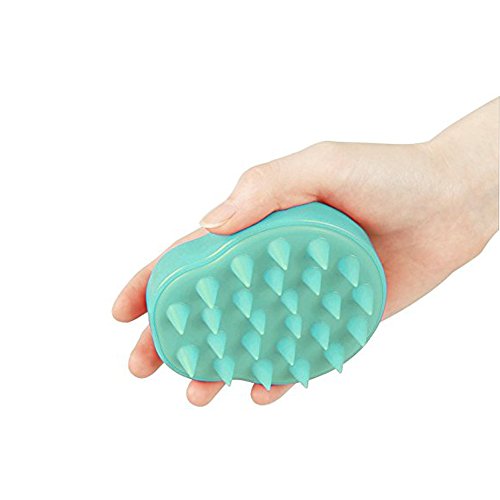 See You Always Hair Scalp Massager Shampoo Brush, Scalp Care Hair Wash Brush Silicone Comb - Green