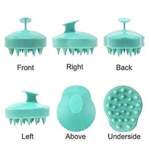 See You Always Hair Scalp Massager Shampoo Brush, Scalp Care Hair Wash Brush Silicone Comb - Green