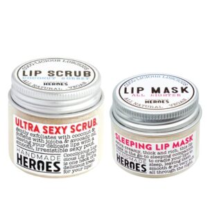 Save 10% Lip Scrub and Lip Mask Bundle - Clean Sustainable Skincare Lip Exfoliator and Lip Treatment