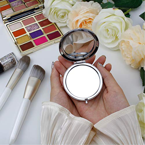 COFOZA 1943 80th Birthday Gifts for Woman Grandmom Mother Stainless Steel Rose Gold Compact Pocket Travel Makeup Mirror 80 Years Old Inspiration Gift Behind You All Your Mermories with Gift Box