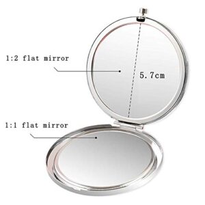 COFOZA 1943 80th Birthday Gifts for Woman Grandmom Mother Stainless Steel Rose Gold Compact Pocket Travel Makeup Mirror 80 Years Old Inspiration Gift Behind You All Your Mermories with Gift Box