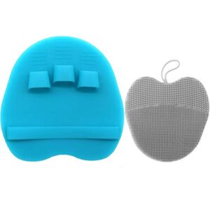 pure silicone body massage brush body wash bath shower tool, with super soft manual facial cleansing brush scrubber