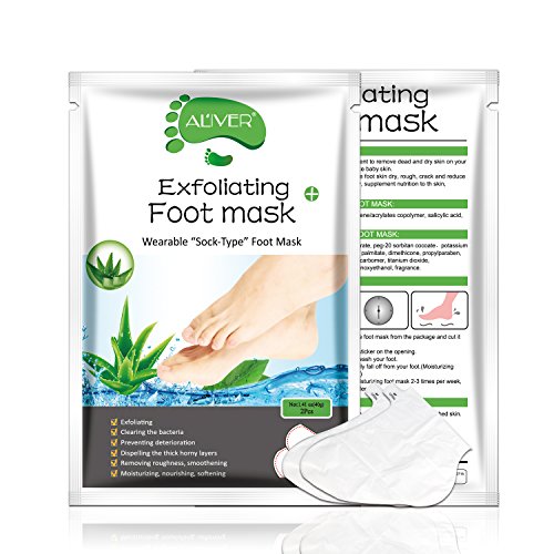 Foot Peel Mask 3 Pack， Exfoliator Peel Off Calluses Dead Skin Callus Remover，Baby Soft Smooth Touch Feet-Men Women (Aloe Vera)