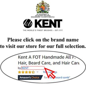 Kent NU22 Handmade All Fine Tooth Pocket Comb for Men, Women and Kids, Hair Comb Straightener for Everyday Grooming Styling Hair, Beard and Mustache, Saw Cut and Hand Polished, Made in England