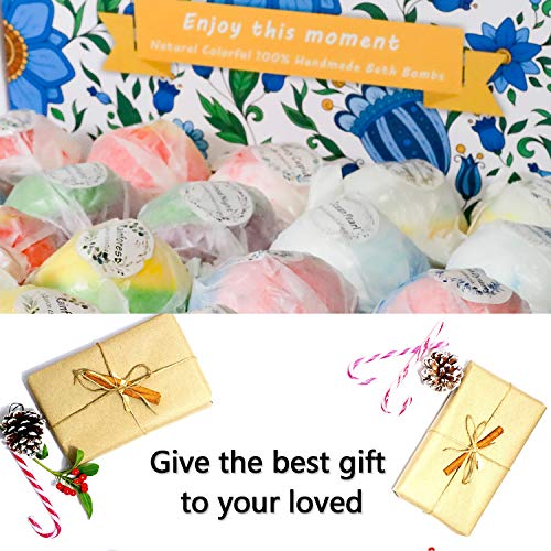 Nagaliving Bath Bombs Gift Set, 20 Wonderful Fizz Effect Handmade Bath Bombs for Valentine’s Day, Christmas, Mother’s Day, Father’s Day, Children’s Day, Birthday, Thanksgiving Day& Any Anniversaries