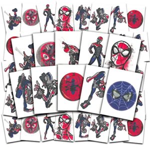 Savvi Marvel Spiderman Tattoos Party Favors Bundle ~ 80+ Pre-Cut Individual 2'' x 2'' Spider-Man Temporary Tattoos for Kids Boys Girls (Spiderman Party Supplies MADE IN USA)