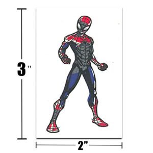 Savvi Marvel Spiderman Tattoos Party Favors Bundle ~ 80+ Pre-Cut Individual 2'' x 2'' Spider-Man Temporary Tattoos for Kids Boys Girls (Spiderman Party Supplies MADE IN USA)