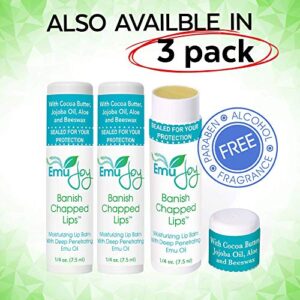 Banish Chapped Lips Emu Oil Lip Balm for Severe Dry Lips Jumbo Tube