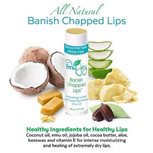 Banish Chapped Lips Emu Oil Lip Balm for Severe Dry Lips Jumbo Tube