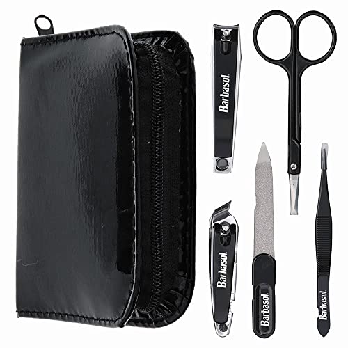 Barbasol 6 Piece Personal Travel Grooming Kit with Scissors, Nail Clippers, Nail File, Tweezers and Travel Case