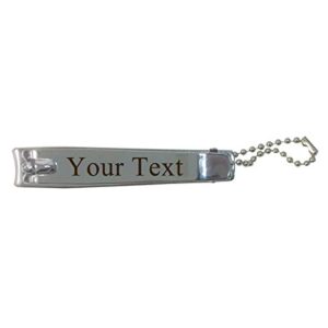 custom personalized 3d laser engraved metal nail clipper with your custom text or message for gifts, christmas, easter, birthdays, (chrome finish)