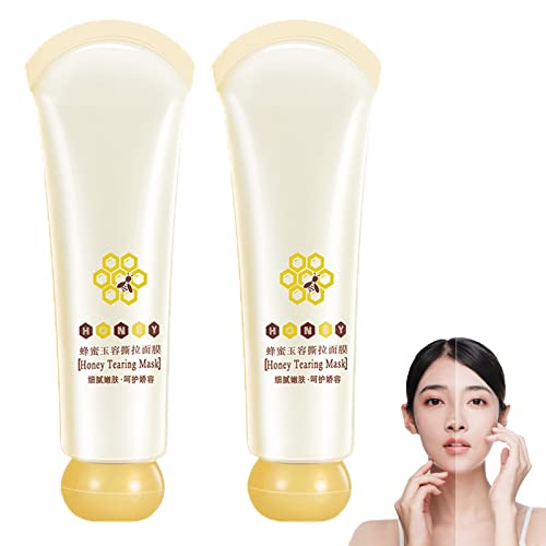 Koconh Honey Tearing Mask Peel, Honey Tearing Mask, Honey Tearing Mask Peel Mask Dead Skin Clean Pores Shrink Face Skincare Mask (2 PCS)