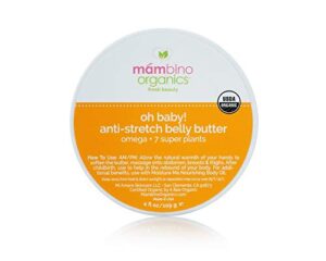 mambino organics oh baby! belly butter – all natural anti stretch mark cream, 2.5 ounces