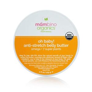 Mambino Organics Oh Baby! Belly Butter - All Natural Anti Stretch Mark Cream, 2.5 Ounces