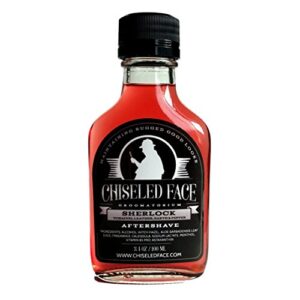 sherlock aftershave splash by chiseled face groomatorium – handmade, small batch, luxury grooming products